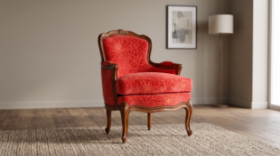 Easychair Nogaret in Louis XV style is a masterful exhibition of 18th – century French