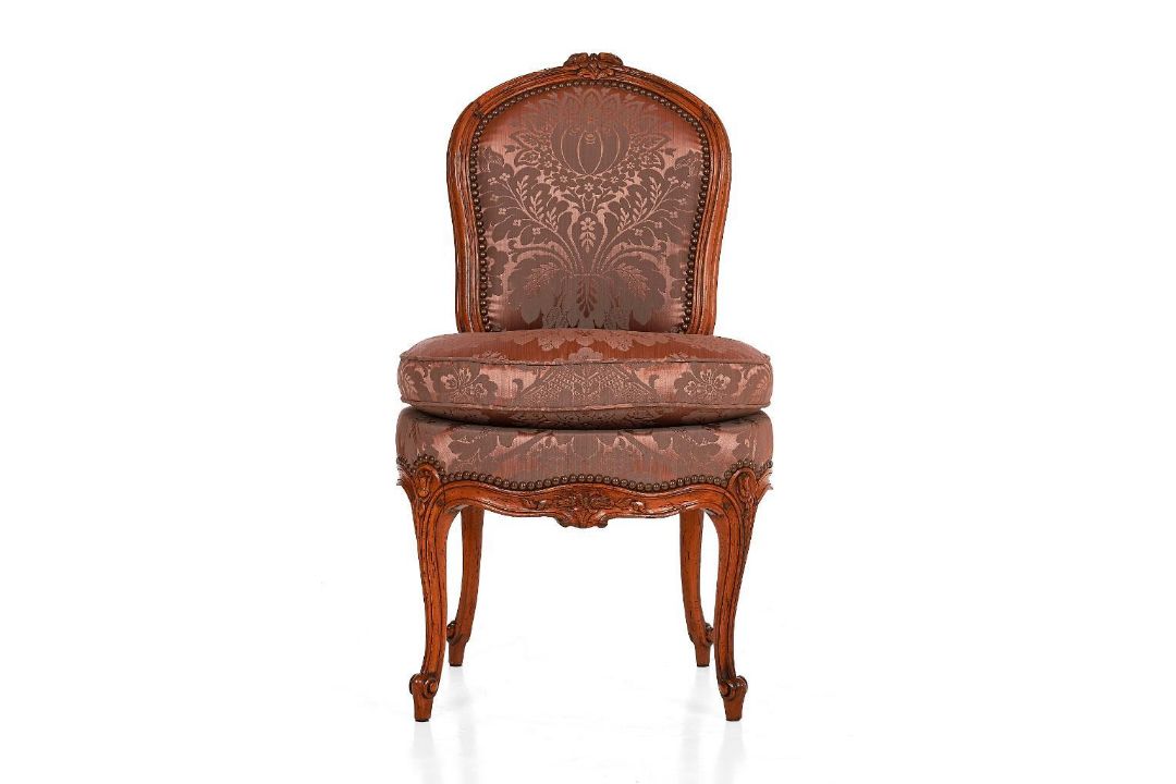 Louis XV style Chauffeuse Chair, a low – seated fireside chair (from the French chauffer, to heat) - Image 3 of 9
