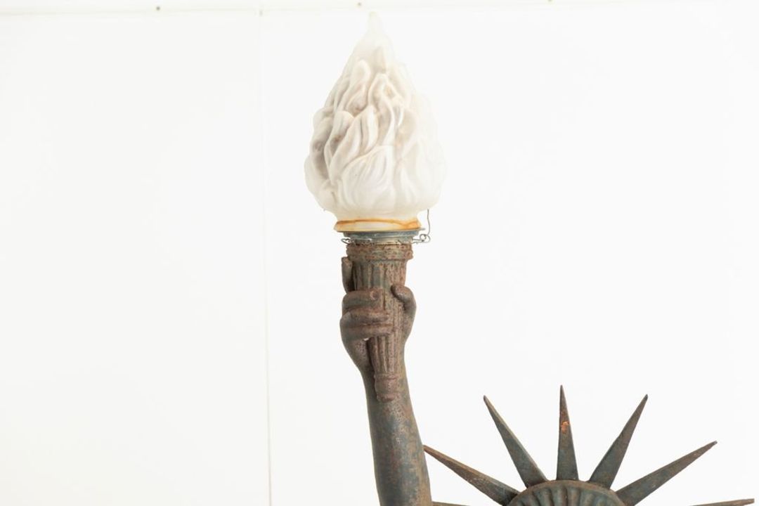 An Early 20th-Century Cast Iron Statue of Liberty Architectural Figure A striking early 20th-century - Image 11 of 20