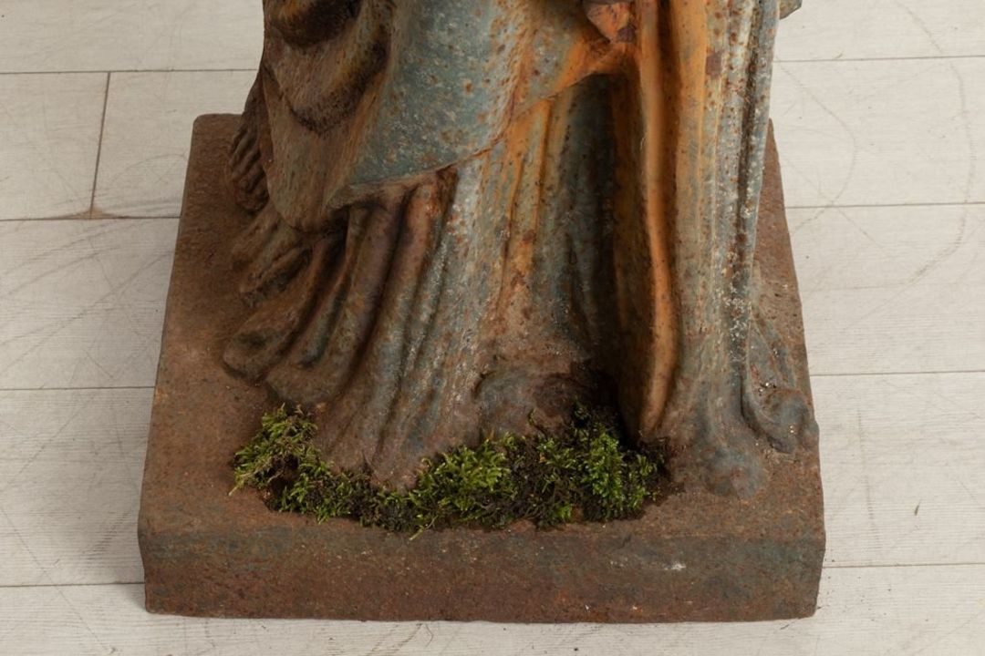 An Early 20th-Century Cast Iron Statue of Liberty Architectural Figure A striking early 20th-century - Image 12 of 20