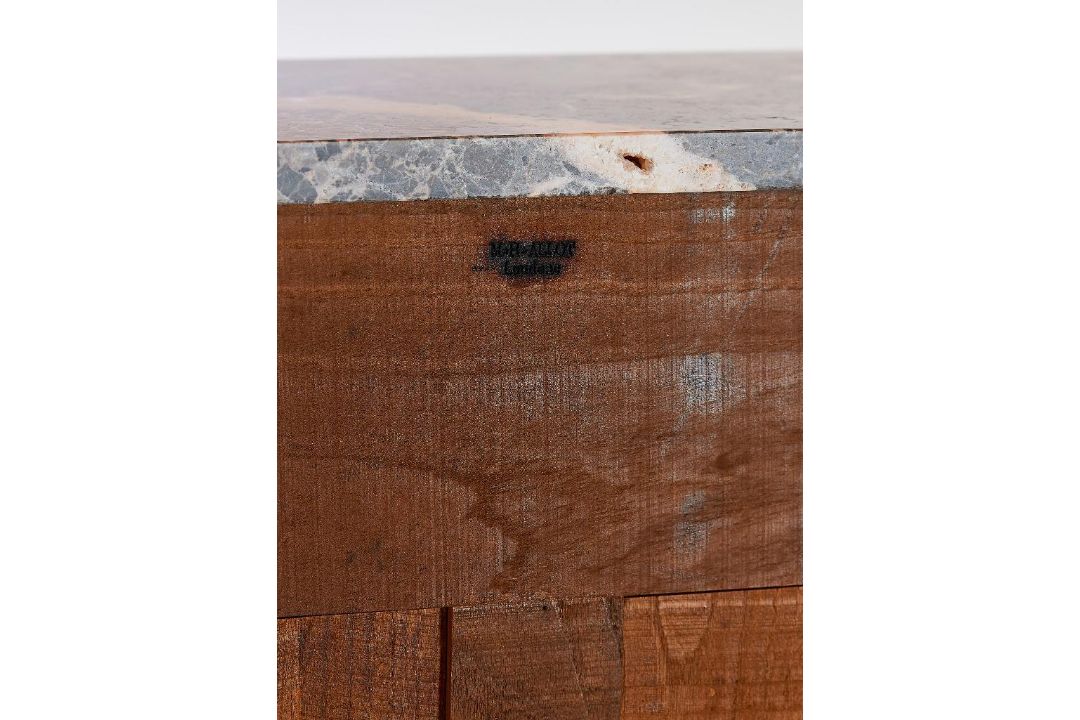 Louis XVI Stationary cabinet "Béal" Inlaid work – Marble top – Made of solid cherrywood brilliant - Image 9 of 9