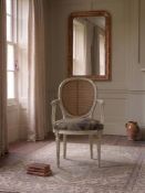 Louis XVI Style Lacquered Cane – Back Armchair (Fauteuil à la Reine), Dite 'Sefert, This elegant