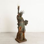 An Early 20th-Century Cast Iron Statue of Liberty Architectural Figure A striking early 20th-century