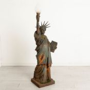 An Early 20th-Century Cast Iron Statue of Liberty Architectural Figure A striking early 20th-century