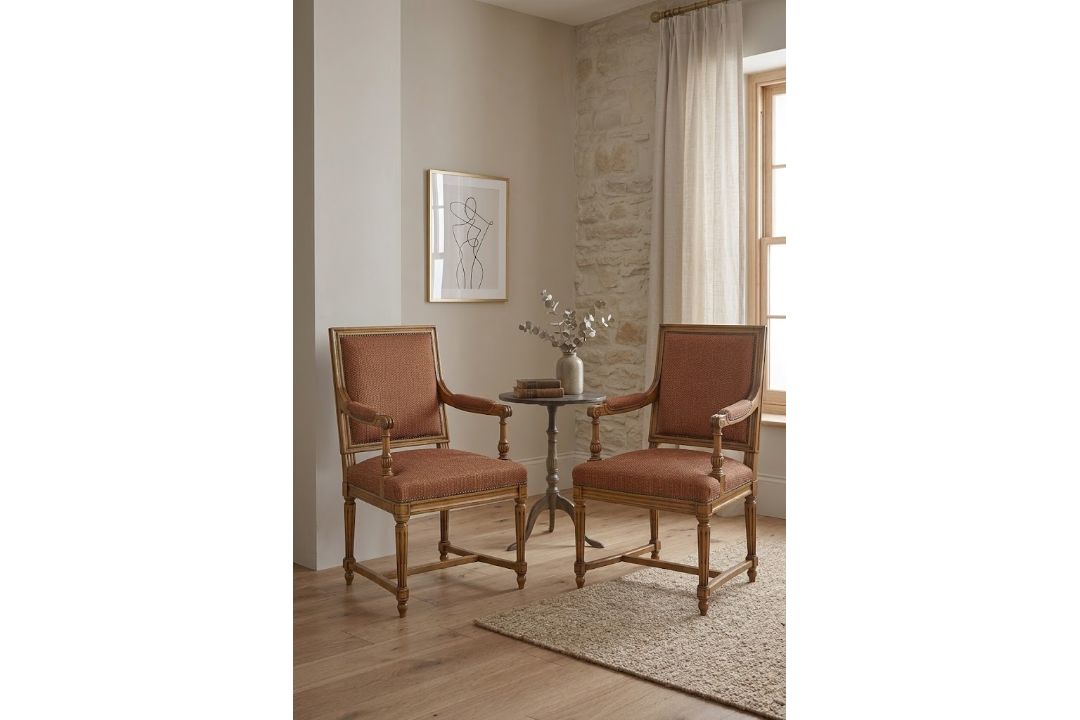 Cabriolet Chair Roussin Louis XVI style Made of solid beechwood – Traditional leaf fibre trimming on