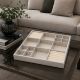 Shagreen Jewellery Box Square jewellery box, exquisitely finished in a neutral taupe-grey faux - Image 2 of 2