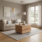 Timothy Oulton Old School Gym Side Table in Old Floor is a clever, nostalgic piece that repurposes