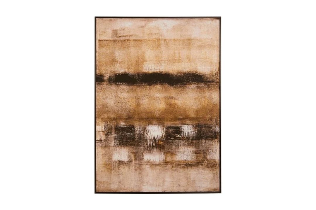 Natural Canavas Wall Art Sophisticated Natural Canvas Wall Art piece, featuring a large-scale - Image 3 of 3