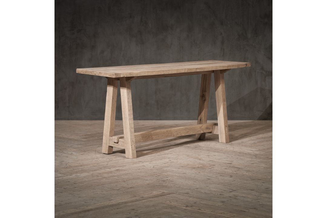 Timothy Oulton Bridge Oak Console Table (180 x 52cm) in Light Natural Oak is a masterfully - Image 1 of 4