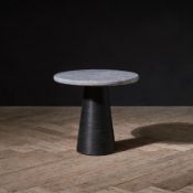 Timothy Oulton Bootlace Round Side Table (56cm Top) in Cloud is a masterclass in delicate,