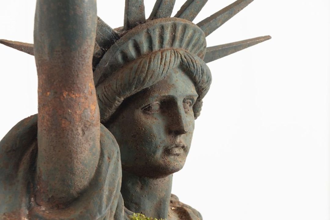 An Early 20th-Century Cast Iron Statue of Liberty Architectural Figure A striking early 20th-century - Image 18 of 20