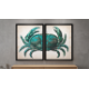 The Timothy Oulton Crab Art Diptych is a commanding, large-scale pair of coastal-inspired natural - Image 1 of 4