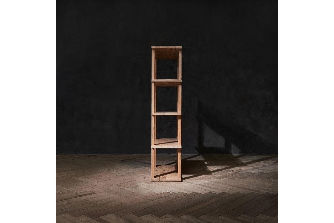 Timothy Oulton Crofters Bookcase (100 x 45cm) in Old Planks celebrates the beauty of reclaimed old - Image 3 of 4