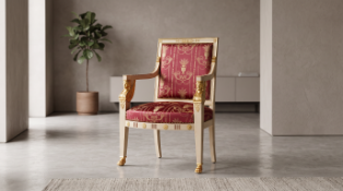 A Highly Sculptural Empire Style fauteuil armchair, Après Jacob – Desmalter, Dite 'Pluvinet à