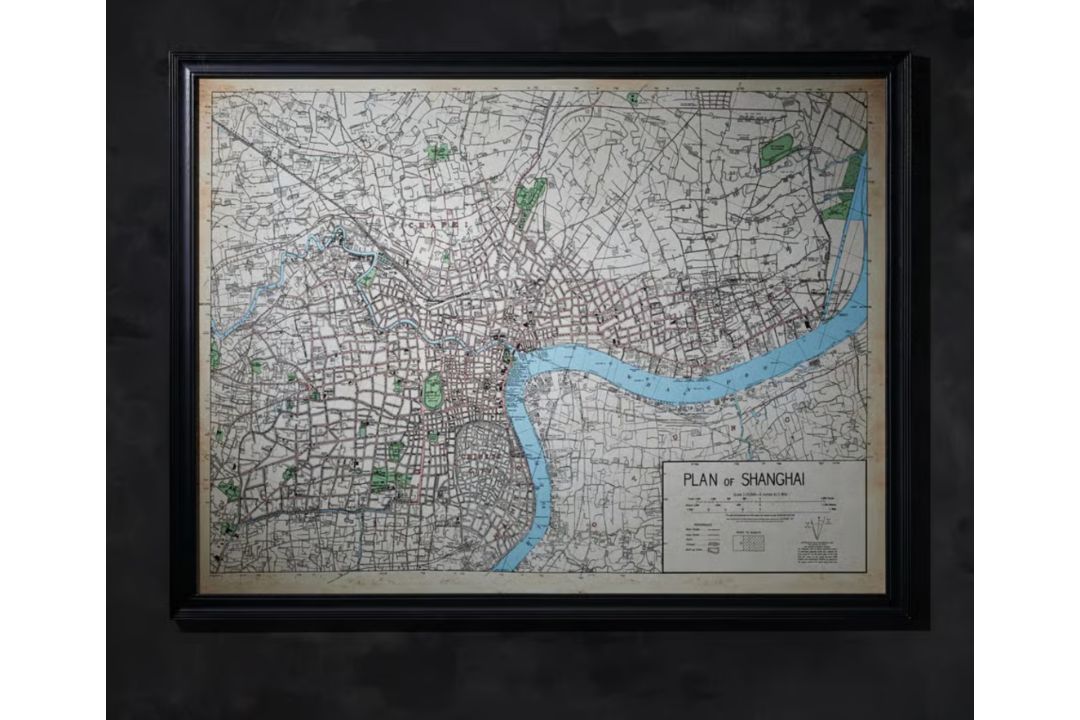 Timothy Oulton Maps Shanghai (218 x 167cm) The Timothy Oulton Maps Shanghai is a monumental, - Image 1 of 2