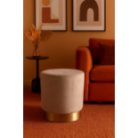 Milly Ottoman Chic contemporary Milly Ottoman, beautifully upholstered in a soft neutral weave