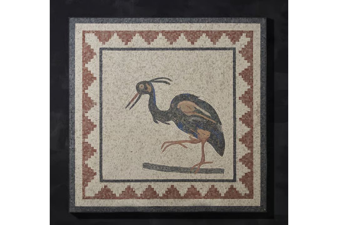 Timothy Oulton Mosaic Crane Art (138 x 138cm) — Matte Black The Timothy Oulton Mosaic Crane Art is a - Image 1 of 2
