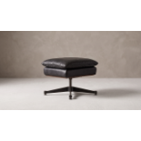 Timothy Oulton Punk Professor Footstool in Safari Black is a compact, vintage-inspired sidekick
