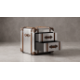 Timothy Oulton Globetrekker 2 Drawer Side Table Aero Harking back to the romantic era of long sea - Image 2 of 2