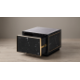 Timothy Oulton Colosseum Side Table (50 x 50cm) in Marble Black Polished Shiny Brass is a sleek, - Image 1 of 5