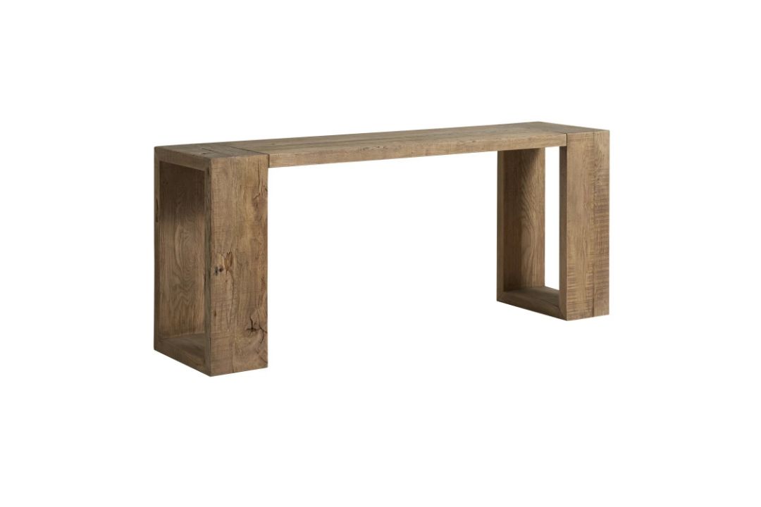 Timothy Oulton Braveheart Console Table (220 x 46 x 76cm) in Battered Plank is a commanding, - Image 4 of 4