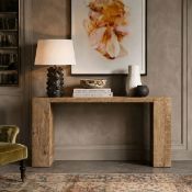 Timothy Oulton Braveheart Console Table (220 x 46cm) in Battered Plank is a commanding,