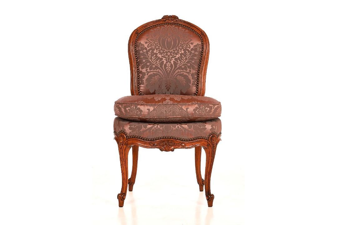 Louis XV style Chauffeuse Chair, a low – seated fireside chair (from the French chauffer, to heat) - Image 2 of 9