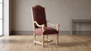 Louis XIV style « Sully » armchair is a masterful expression of the Grand Siècle, capturing the