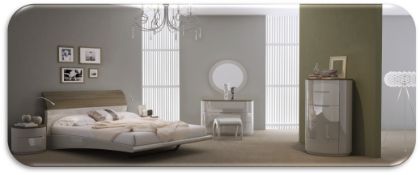 Azzurri collection, a brand-new double bed frame expertly finished in an ultra-stylish two-tone