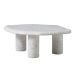 Timothy Oulton Arno Coffee Table (Small, 95 x 74cm) in Marble White Satin is a compact, sculptural - Image 2 of 2