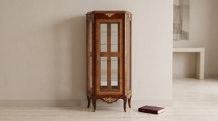 French Louis XV Style Salon Vitrine is an exquisite interpretation of mid – 18th – century
