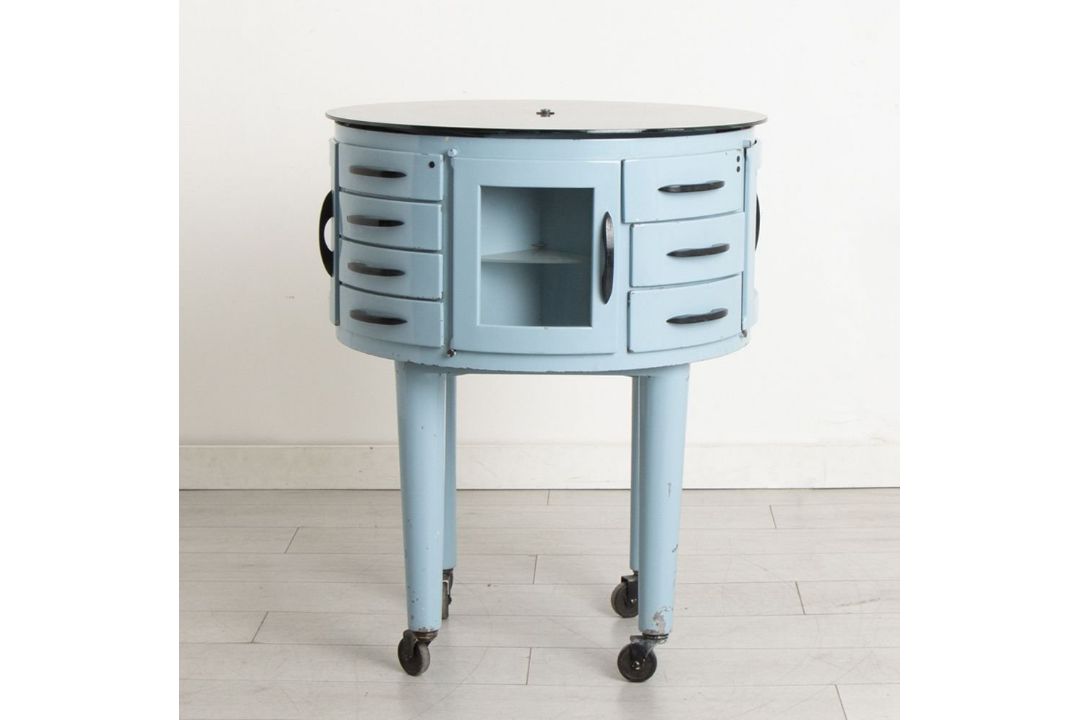 Rare 1950s French "Girator" Rotating Dental Cabinet by Léon Martin An iconic piece of mid-century - Image 9 of 13