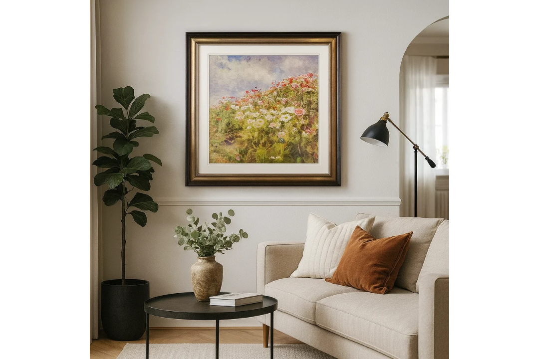 Floral Bouquet Wall Art Charming Floral Bouquet Wall Art piece, featuring an impressionistic