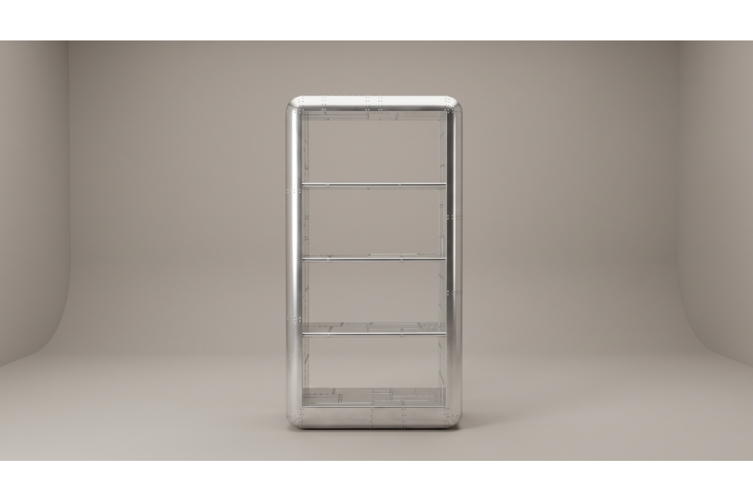 Timothy Oulton Aviator Blackhawk Hercules Bookcase in Spitfire is a monumental, industrial - Image 2 of 2