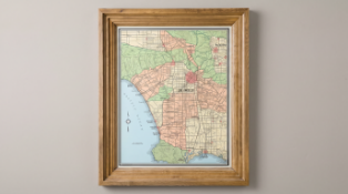 Timothy Oulton Classic Maps Los Angeles Art (100 x 82cm) The Timothy Oulton Classic Maps Los Angeles