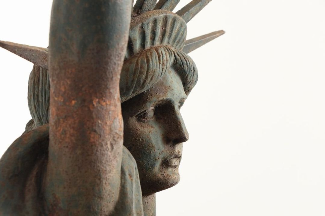 An Early 20th-Century Cast Iron Statue of Liberty Architectural Figure A striking early 20th-century - Image 19 of 20