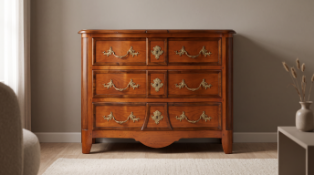 Louis XIV style « Restif » Commode or Chest of Drawers is a powerful embodiment of the Baroque