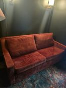 Sofa Bed - Rust Velvet Upholstered Sofa Bed Custom-manufactured to exceptional hospitality standards