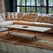 Timothy Oulton Trestle Coffee Table Spanning a grand 200cm in length with a 93cm depth, the