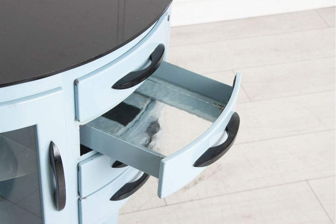 Rare 1950s French "Girator" Rotating Dental Cabinet by Léon Martin An iconic piece of mid-century - Image 6 of 13