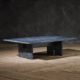 Timothy Oulton Quarry Rectangular Coffee Table (150 x 90cm) in Black Slate Satin is a ruggedly - Image 1 of 4