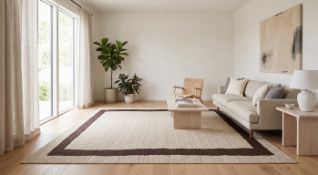 Timothy Oulton Gaziantep Border Carpet 425 x 313cm The Timothy Oulton Gaziantep Border Carpet (