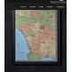 Timothy Oulton Maps Los Angeles Art (100 x 82cm) The Timothy Oulton Maps Los Angeles black wood - Image 1 of 2