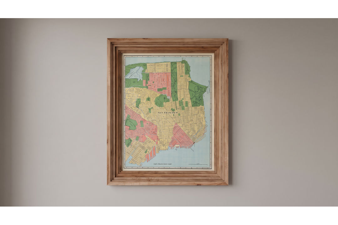 Timothy Oulton Classic Maps San Francisco Art (100 x 82cm) The Timothy Oulton Classic Maps San - Image 2 of 2