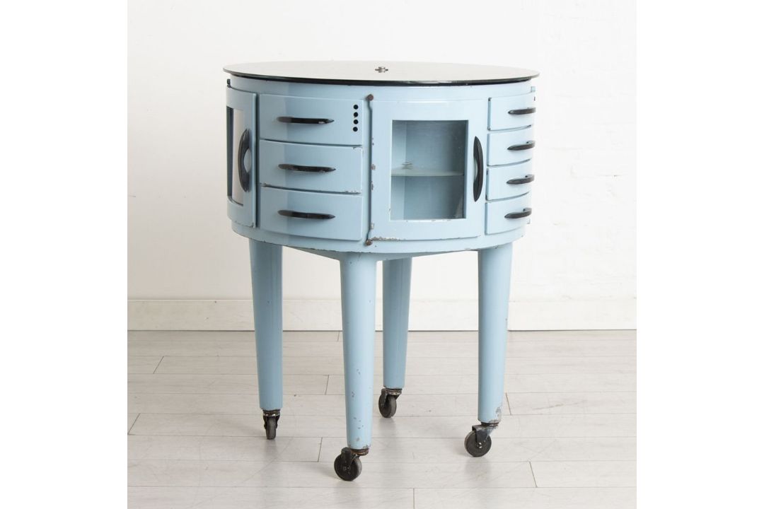 Rare 1950s French "Girator" Rotating Dental Cabinet by Léon Martin An iconic piece of mid-century - Image 11 of 13