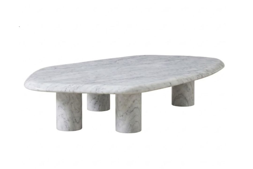 Timothy Oulton Arno Coffee Table (Large, 160 x 93cm) in Marble White Satin is a sculptural, - Image 2 of 2