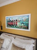 Charlotte Sutton (British) panoramic giclee on canvas depicting springtime Windsor Castle, a