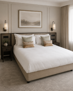 Boutique Hotel Bedroom Contents Castle Hotel Windsor – Luxury Hotel Beds, Fine Art, Mirrors, Drapes, Furniture & Decor