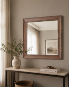 Contemporary Square Bevelled Wall Mirror A contemporary square wall mirror, 75 x 75cm, featuring a