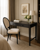 Writing desk and chair made in Italy the desk features soft close drawers and a tempered